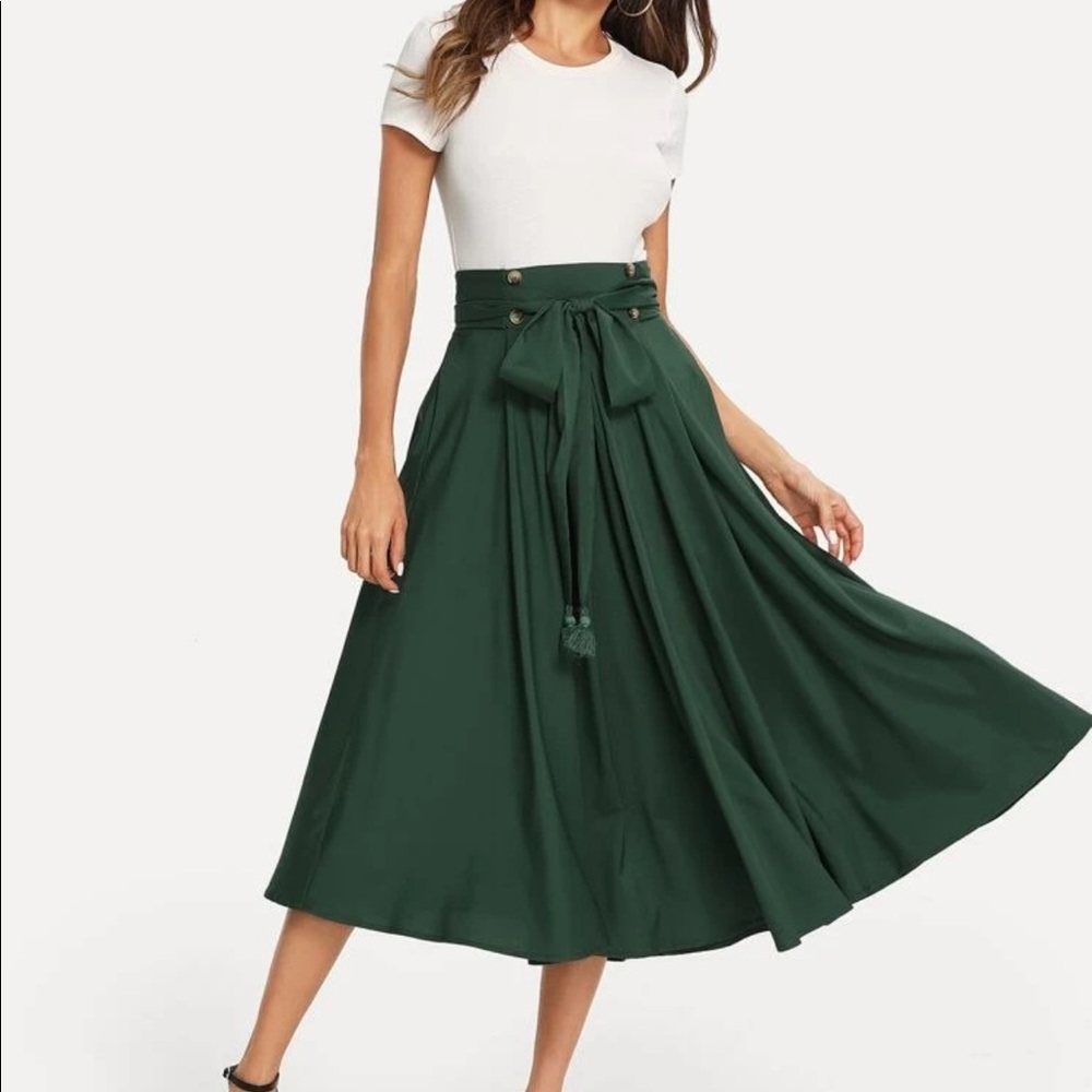SHEIN tassel bow tie skirt